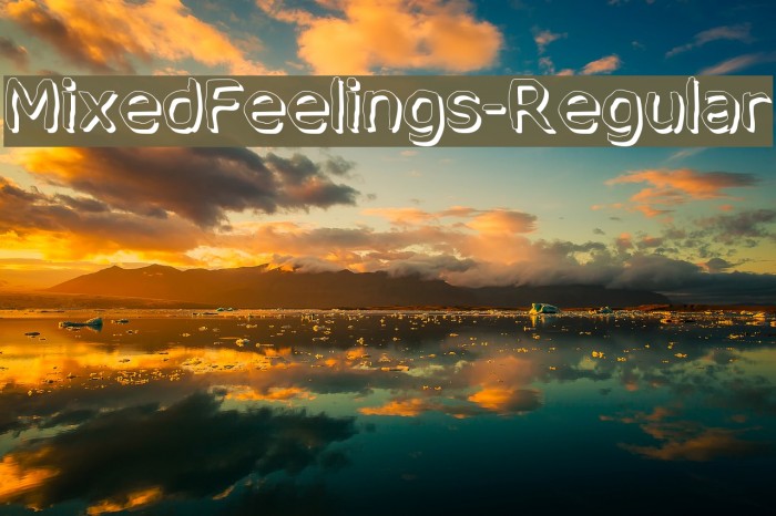 MixedFeelings-Regular Font examples