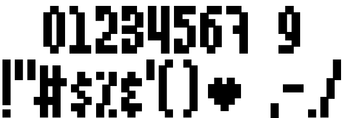 Mixelate III フォント その他の文字