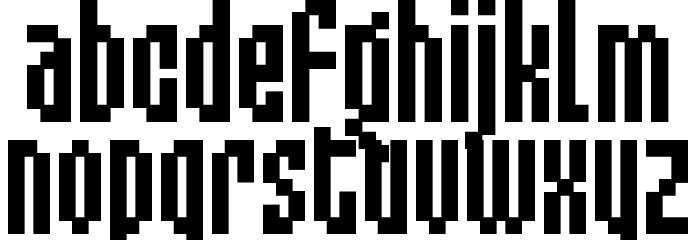 Mixelate III フォント 小文字