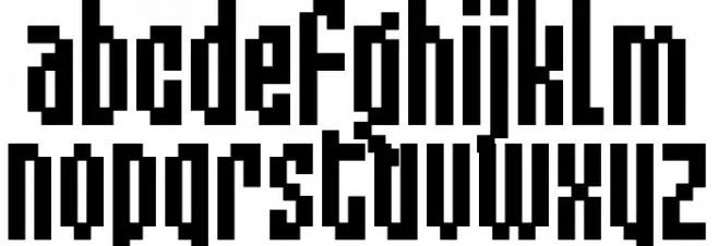 Mixelate III Font LOWERCASE