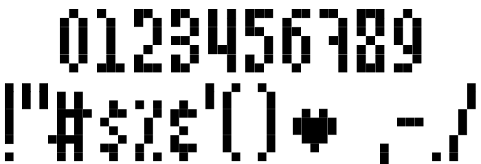 Mixelate Font OTHER CHARS
