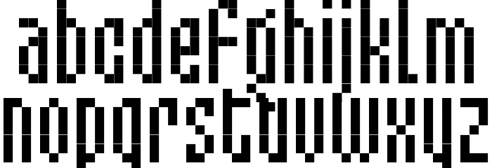 Mixelate Font LOWERCASE