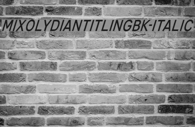 MixolydianTitlingBk-Italic Example 3