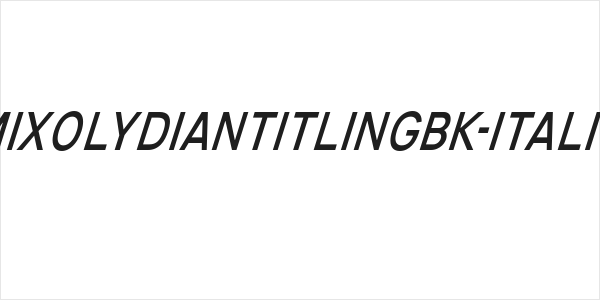 MixolydianTitlingBk-Italic Logo