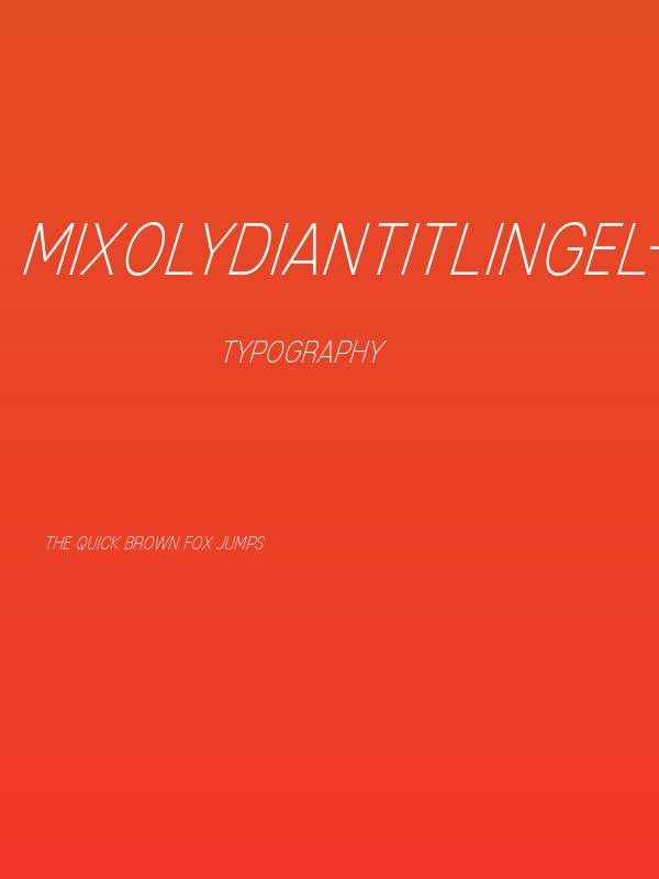 MixolydianTitlingEl-Italic Poster