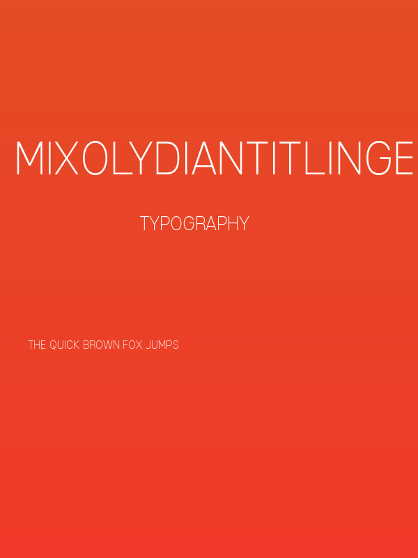 MixolydianTitlingEl-Regular Poster