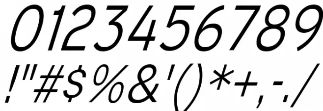 MixolydianTitlingLt-Italic Font OTHER CHARS