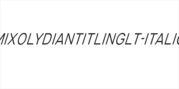 MixolydianTitlingLt-Italic Logo