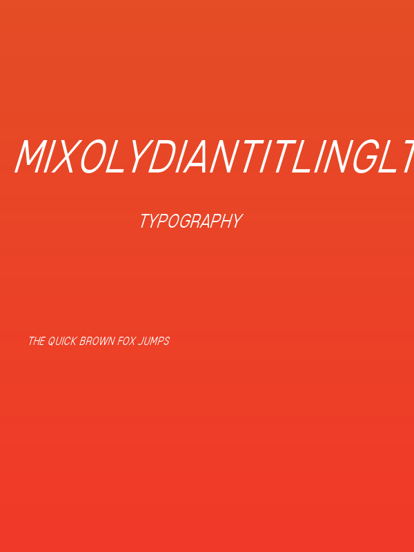 MixolydianTitlingLt-Italic Poster