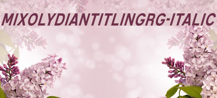 MixolydianTitlingRg-Italic Font examples