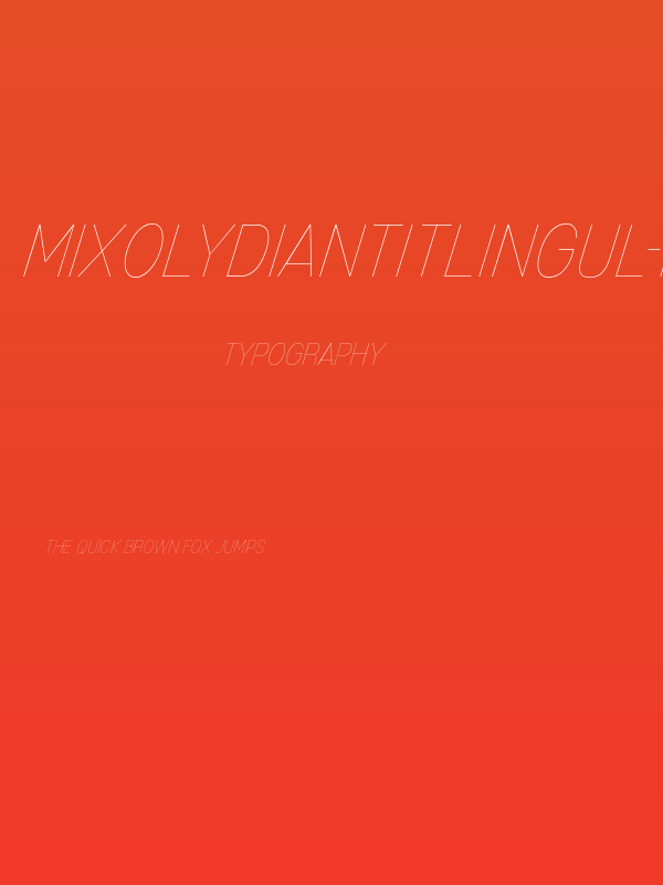 MixolydianTitlingUl-Italic Poster