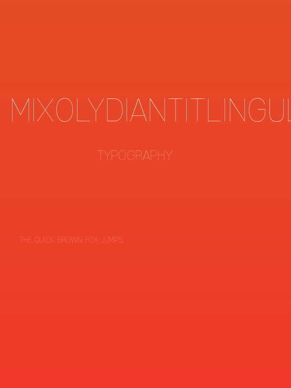 MixolydianTitlingUl-Regular Poster