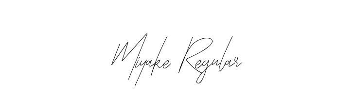 Miyake Regular  नि: शुल्क फ़ॉन्ट्स डाउनलोड