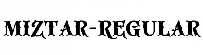 Miztar-Regular  フリーフォントのダウンロード
