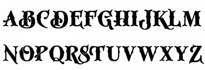 Miztar-Regular Schriftart Groß