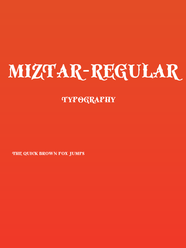 Miztar-Regular Poster
