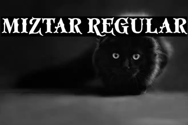 Miztar Regular Font examples