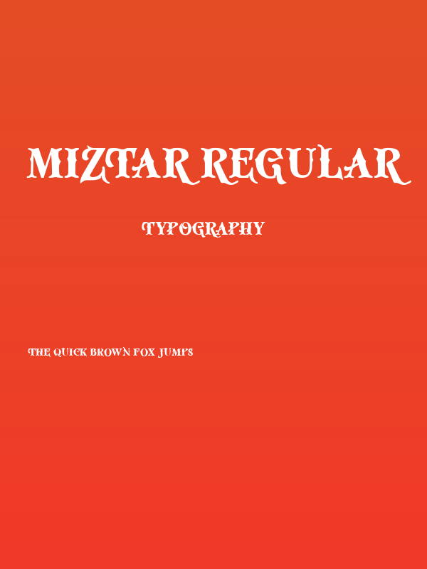 Miztar Regular Poster