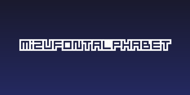 MizuFontAlphabet Social Header
