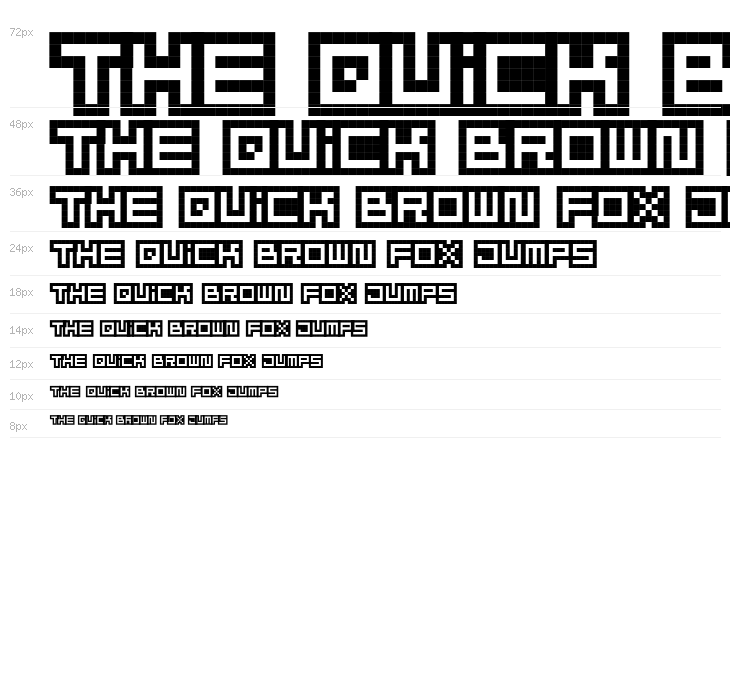 MizuFontAlphabet Waterfall