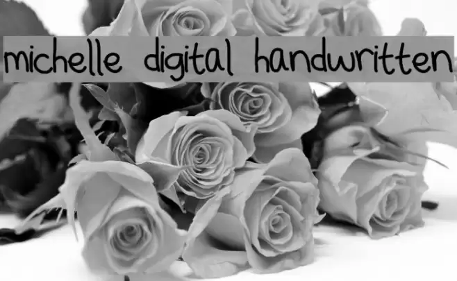 michelle digital handwritten Font examples