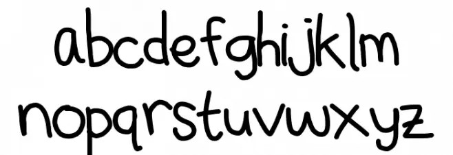 michelle digital handwritten خط أحرف صغيرة