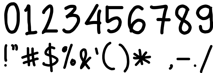 michelle lazy hand Font OTHER CHARS