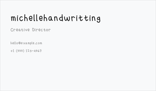 michellehandwritting Business Card
