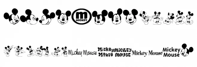 mickey m tfb Fonte MAIÚSCULAS
