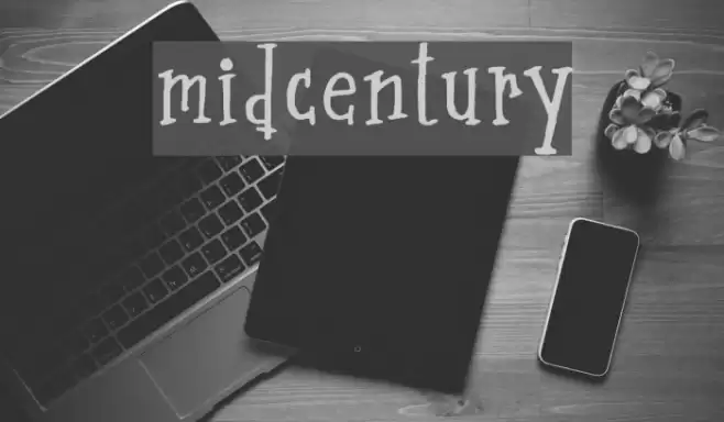 midcentury Font examples