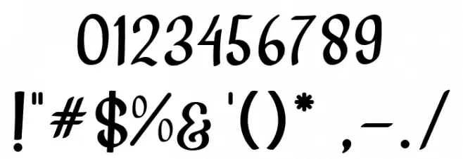 midnight Regular Font OTHER CHARS