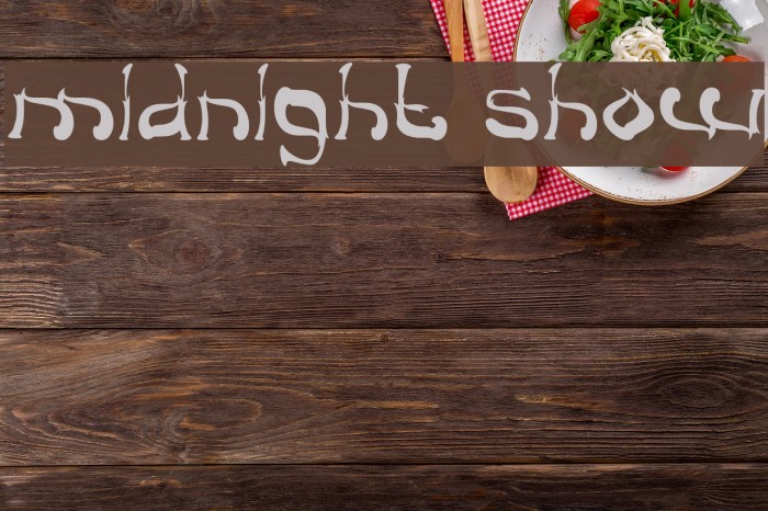 midnight show Font examples