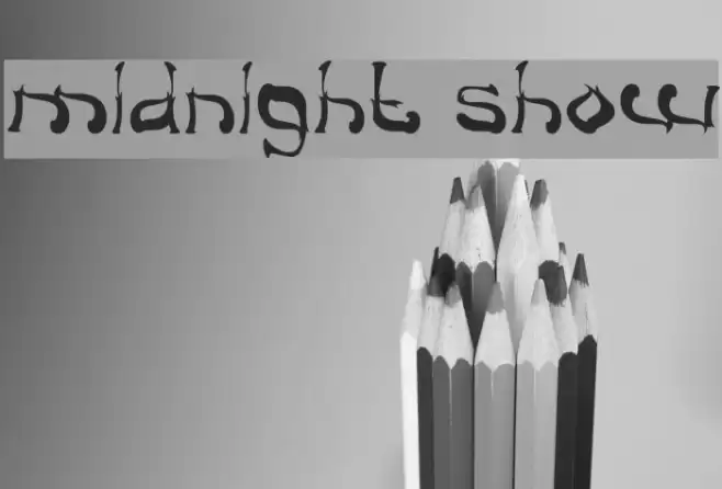 midnight show Font examples