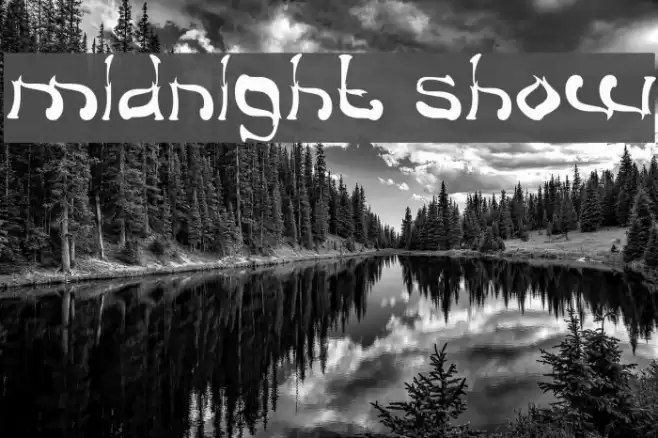 midnight show Font examples