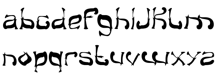 midnight show Font LOWERCASE