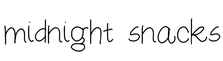 midnight snacks  Frei Schriftart Herunterladen
