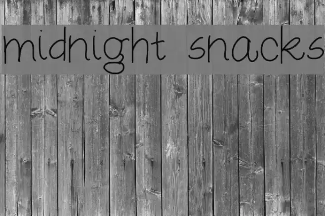 midnight snacks Font examples