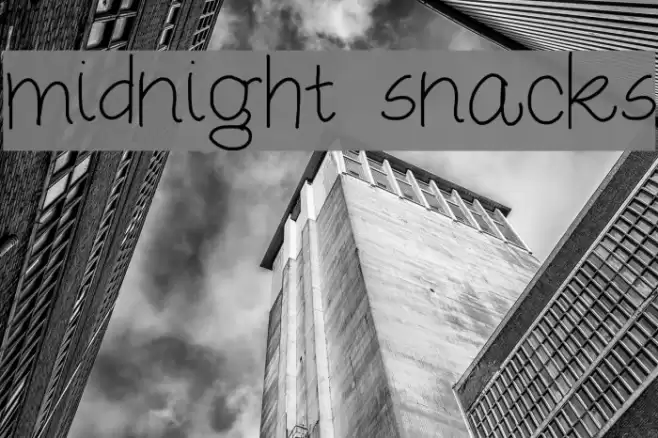 midnight snacks Font examples