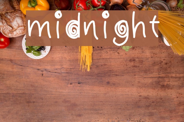 midnight Font examples