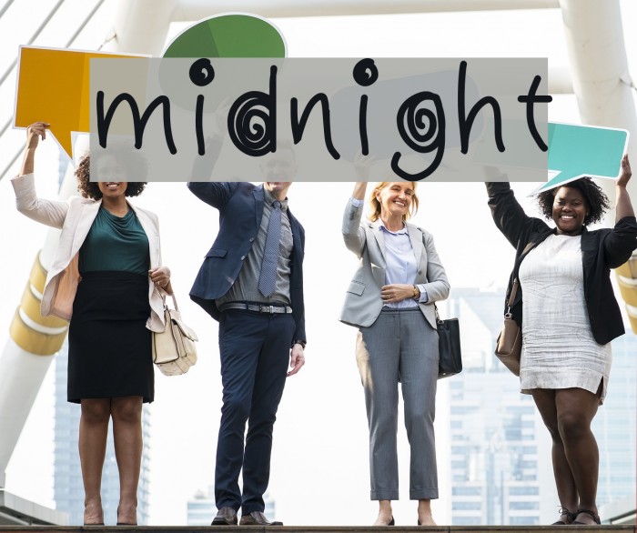 midnight Font examples