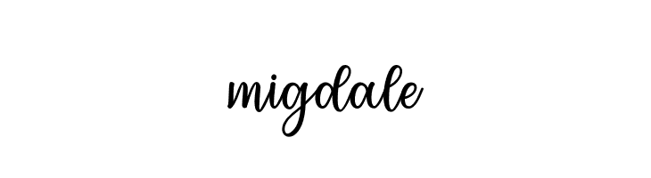 migdale  Frei Schriftart Herunterladen