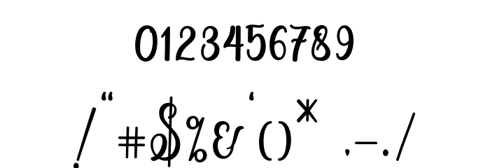 migdale Font OTHER CHARS