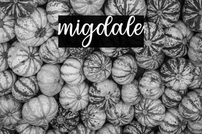migdale Font examples