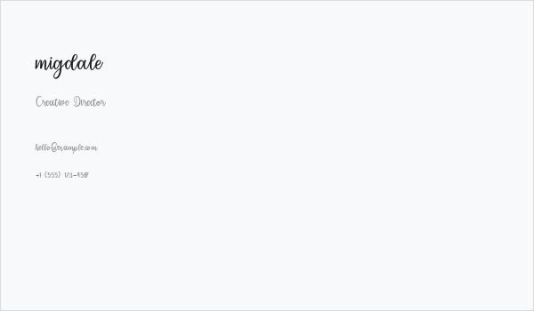 migdale Business Card