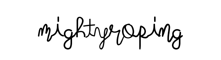 mightyroping  font caratteri gratis
