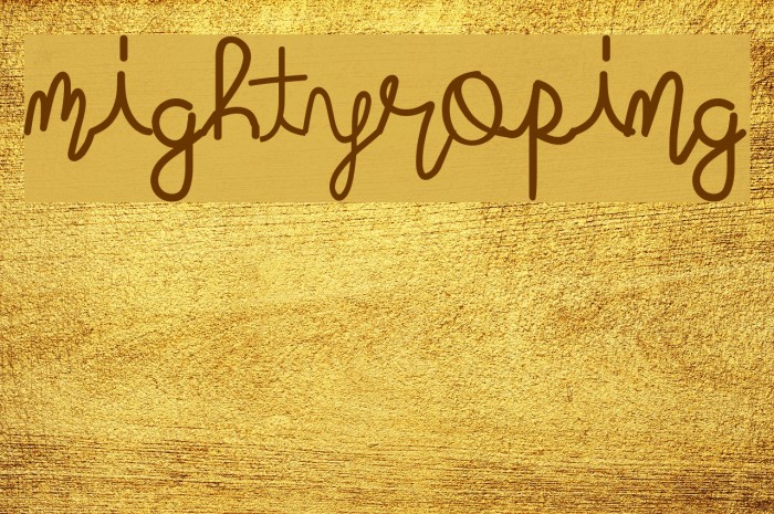 mightyroping Font examples