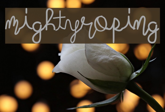 mightyroping Font examples
