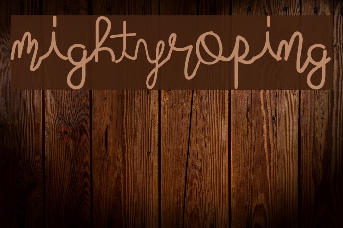 mightyroping Font examples