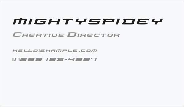 mightyspidey Business Card