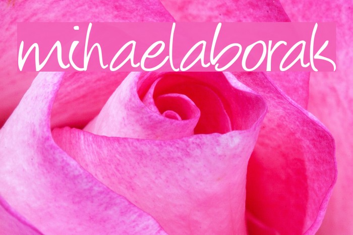 mihaelaborak Font examples